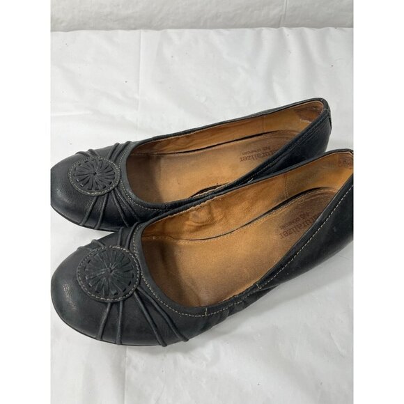 Naturalizer N5 Womens Ballet Flat black Leather Medallion Size 8 - Picture 10 of 12